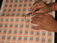 India Jaipur State ¾An King Man Singh Service SG O24 / Sc O23 Full Sheet of 120 Stamp Cat. £300 MNH - Phil India Stamps