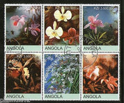 Angola 2000 Flower Tree Plant Orchid Flora Setenant BLK/6 Cancelled # 13506