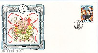 Jersey 1986 Royal Wedding Prince Andrew & Sarah Fargusan Sc 404 Flower FDC