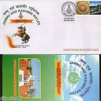 India 2010 Jammu Kashmir Rifles Regimental Reunion Coat of Arms APO Cover #6522