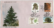 India 1987 Indian Trees Banyan Pipal Sal Chinar Flora Phila-1104-7 FDC