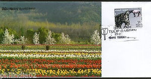 India 2012 Tulip Gardens Flowers Plant Horse Special Cover # 7414