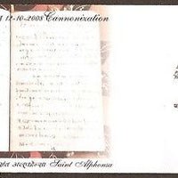 India 2008 Saint Alphonsa, Cannonization Religion Phila- 2405 FDC