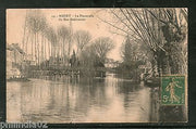 France 1919 Niort - La Passerelle Lower Sablonnier Bridge River View Card India