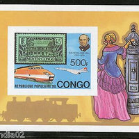 Congo 1979 Sir Rowland Hill Death Centenary Sc 503 MNH Imperforated M/s Locomoti
