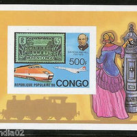 Congo 1979 Sir Rowland Hill Death Centenary Sc 503 MNH Imperforated M/s Locomoti