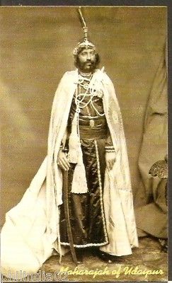 India Princely State UDAIPUR Ruler Real Photo Post Card # 17