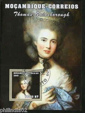 Mozambique 2001 Thomas Gainsborough Painting Art M/s Sc 1499 Cancelled # 8096