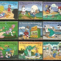St. Vincent 1996 Disney Animation Cartoon Film Mickey Donald Cartoon Sea Shore MNH# 2699