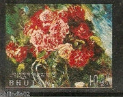 Bhutan 1970 Flower Sc 114C Rousseau Degas Van Gogh Reoir Painting Thick Card MNH