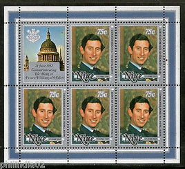 Niue 1981 Lady Diana & Prince Charls Royal Wedding Sc 340 MNH 5+Label Sheetlet
