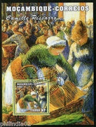 Mozambique 2001 Camille Pissarro Painting Art M/s Sc 1504 Cancelled # 8099