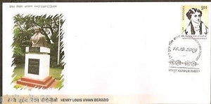 India 2009 Henry Louis Vivian Derozio 1v FDC