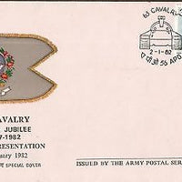 India 1982 63 Cavalry Flag Butterfly Military APO Cover