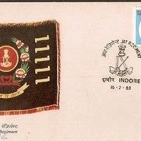 India 1983 Jat Regiment Military Phila-922 FDC