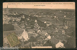 France 1919 GLASS - Panoramic (3) taking the old Tour St-Martin View Card India