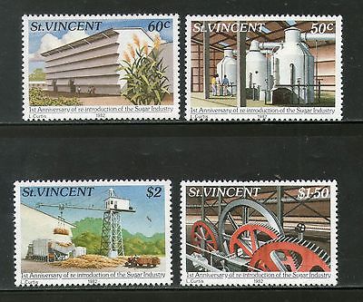St. Vincent 1982 Re- Introduction of Sugar Indust Boiler Machinery Sc 639-42 MNH