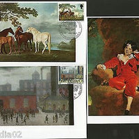 Great Britain 1967 Child Horse Paintings Art Sc 514-16 PHQ Max Card # 7494