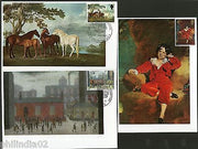 Great Britain 1967 Child Horse Paintings Art Sc 514-16 PHQ Max Card # 7494