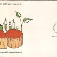 India 1991 Beware of Drugs Health Phila-1271 FDC