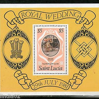 St. Lucia 1981 Lady Diana & Prince Charls Royal Wedding Sc 546 MNH M/s