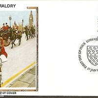 Great Britain 1984 Heraldry Coat of Colorano Silk Cover # 13132