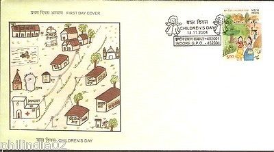 India 2004 Childens Day Painting Phila-2090 FDC