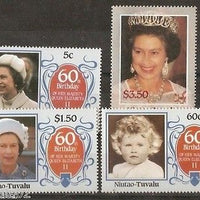 Tuvalu - Niutao 1986 Queen Elizabeth II Birth Day 4v MNH # 3338