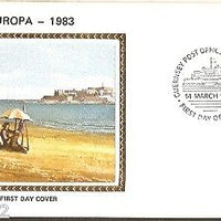 Guernsey 1983 EUROPA Tourism Beach Colorano Silk Cover # 13279