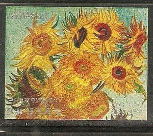 Bhutan 1970 Sun Flower Sc 114f Rousseau Van Gogh Reoir Painting Thick Card MNH