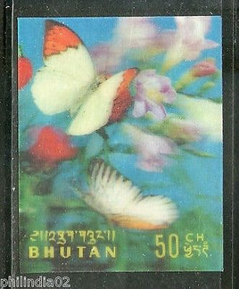 Bhutan 1968 Butterfly Insect Moth Papillon Exotica 3D Stamp Sc 95a MNH # 3502