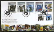 New Zealand 2010 Christmas Stamps Church Cross Flowers  FDC # 7136