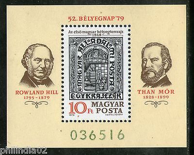 Hungary 1979 Sir Rowland Hill Death Centenary Sc 2607 MNH M/s Stamp on Stamp