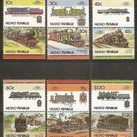Tuvalu - Niutao 1985 Locomotives Railway Trains 12v MNH # 3216