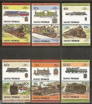Tuvalu - Niutao 1985 Locomotives Railway Trains 12v MNH # 3216