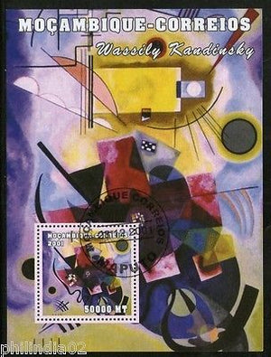 Mozambique 2001 Wassily Kandinsky Painting Art M/s Sc 1493 Cancelled # 8028