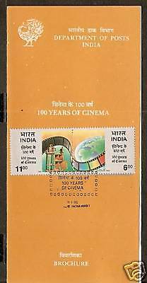 India 1995 100 Years of Cinema Phila-1443 Se-tenant Cancelled Folder