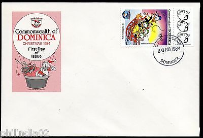 Dominica 1984 Walt Disney Cartoon Film Donald Duck Cinema Sc 872 FDC # 9344B