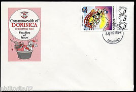 Dominica 1984 Walt Disney Cartoon Film Donald Duck Cinema Sc 872 FDC # 9344B