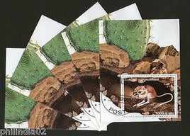 Somalia 2001 Rat Rodent Wild Life Animals Fauna M/s Cancelled x 5 # 3224