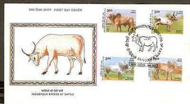 India 2000 Indigenous Breeds of Cattle Phila-1919-22 FDC