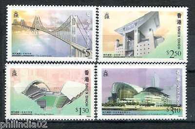 Hong Kong 1997 Landmarks Bridge Stadium Tower Architecture 4v MNH