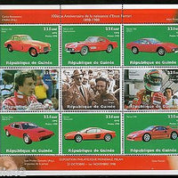 Guinea 1998 100 Years of the Ferrari Motor Car Automobile Sheetlet MNH # 9669