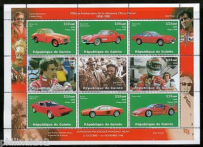 Guinea 1998 100 Years of the Ferrari Motor Car Automobile Sheetlet MNH # 9669