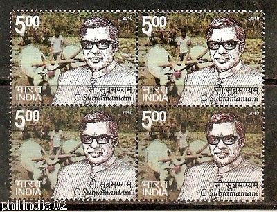 India 2010 C. Subramanian Phila-2652 BLK/4 MNH