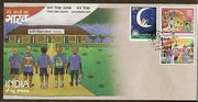 India 2008 Children´s day Paintings Moon Festivals Culture Phila-2401-3 FDC