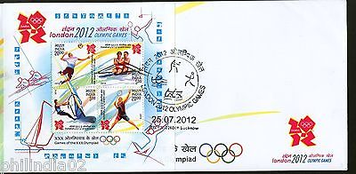 India 2012 London Olympic Games Badminton Sailing Rowing Handball M/s on FDC