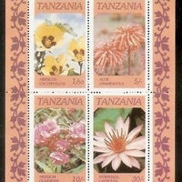 Tanzania 1986 Flower Tree Plant Lotus Sc 318a M/s MNH#  5857