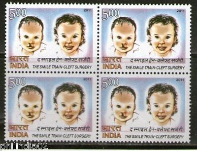 India 2011 The Smile Train - Cleft Palate Surgery Health Medicine Phila-2730 Blk/4 MNH