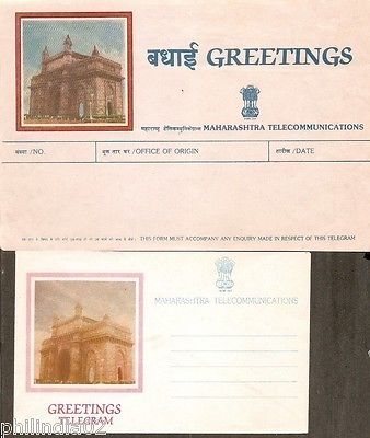 India Maharastra Telecommunication Greetings Telegram Env+Form Gateway of India # 15053